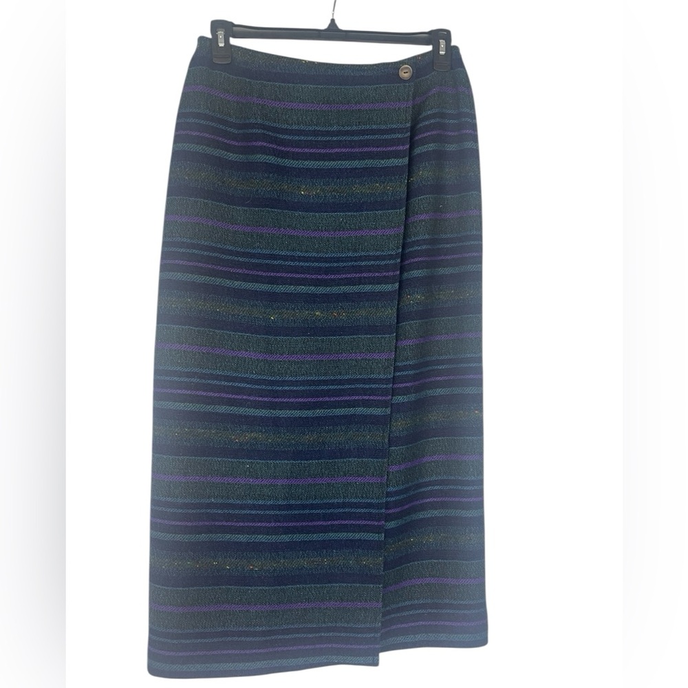 New Coldwater Creek faux wrap wool blend maxi skirt. Size 14. Made in USA - Picture 4 of 8